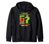 I Gioco 67 Ore al Giorno Sei Seven Gamer Pixel Felpa con Cappuccio