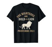 I Giusti sono audaci come un leone Proverbi 28:1 Christian Maglietta