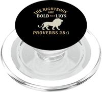 I Giusti sono audaci come un leone Proverbi 28:1 Christian PopSockets PopGrip per MagSafe