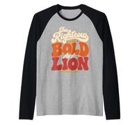 I giusti Sono audaci Come Un Leone Proverbi 28:1 Versetto della Bibbia Maglia con Maniche Raglan