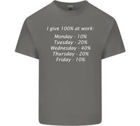I Give 100% At Work Divertente Ufficio Slogan T-Shirt Ragazzi Ragazze