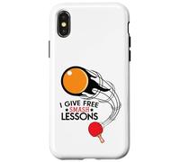 I Give Free Smash Lessons Funny Table Tennis Player Love Custodia per iPhone X/XS