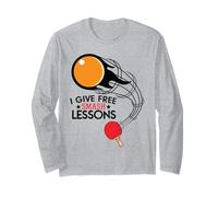 I Give Free Smash Lessons Funny Table Tennis Player Love Maglia a Manica