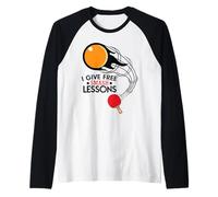 I Give Free Smash Lessons Funny Table Tennis Player Love Maglia con Maniche Raglan