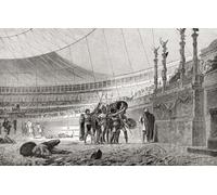 I gladiatori salutano l'imperatore prima di iniziare a combattere. Ave Imperator morituri te salutant - Ave Cesare noi che stanno per morire ti salutano. Dopo un'opera dell'artista francese Jean Leon