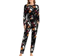 I Go Both Ways Wine Beer Set pigiama da donna a maniche lunghe e pantaloni morbidi pigiameria 2 pezzi pigiama, Stile:, XL