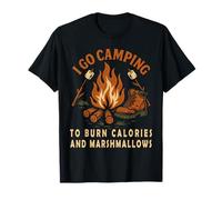 I Go Camping Brucia Calorie Marshmallow Maglietta