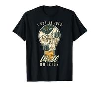 I Got An Idea Let's Go Outside Vintage Hiking Outdoors Lover Maglietta