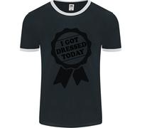 I Got Dressed Today Antisocial Funny Gamer Uomo Ringer T-Shirt FotL