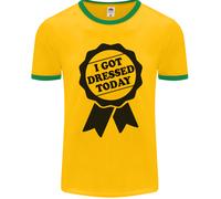 I Got Dressed Today Antisocial Funny Gamer Uomo Ringer T-Shirt FotL