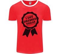 I Got Dressed Today Antisocial Funny Gamer Uomo Ringer T-Shirt FotL