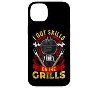 I Got Skills On The Grills Funny Retro Grilling BBQ Vintage Custodia per iPhone 14 Plus
