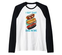 I Got That Hot Dog in Me Divertente Glizzy Meme per I Fan di Hot Dog Maglia con Maniche Raglan