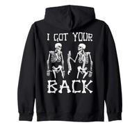 I Got Your Back Sarcastic Halloween Skeleton Felpa con Cappuccio