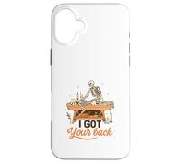 I Got Your Back Skeleton Massage Therapist Halloween Pun Custodia per iPhone 16 Plus