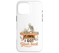I Got Your Back Skeleton Massage Therapist Halloween Pun Custodia per iPhone 16 Pro Max