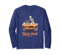 I Got Your Back Skeleton Massage Therapist Halloween Pun Maglia a Manica