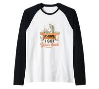 I Got Your Back Skeleton Massage Therapist Halloween Pun Maglia con Maniche Raglan