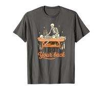 I Got Your Back Skeleton Massage Therapist Halloween Pun Maglietta