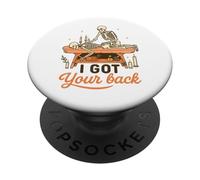 I Got Your Back Skeleton Massage Therapist Halloween Pun PopSockets PopGrip Adesivo