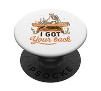 I Got Your Back Skeleton Massage Therapist Halloween Pun PopSockets PopGrip Adesivo