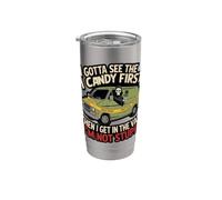 I Gotta See The Candy First Funny Reaper Van Graphic Bicchiere termico in acciaio inox doppia parete