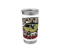 I Gotta See The Candy First Funny Reaper Van Graphic Bicchiere termico in acciaio inox doppia parete