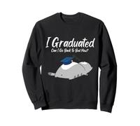 I Graduated Can I Go Back To Bed Laurea Amanti dei Gatti Felpa