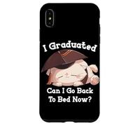 I Graduated Can I Go Back To Bed Now carino Gatto di laurea Custodia per iPhone XS Max