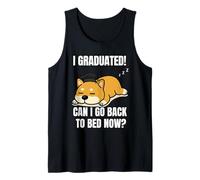 I Graduated Can I Go Back To Bed Now Divertente Cane Laurea Canotta