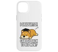 I Graduated Can I Go Back To Bed Now Divertente Cane Laurea Custodia per iPhone 14 Plus