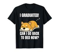 I Graduated Can I Go Back To Bed Now Divertente Cane Laurea Maglietta