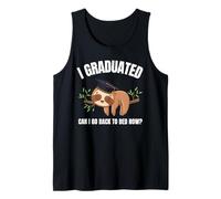 I Graduated Can I Go Back To Bed Now Shirt Funny Sloth Canotta
