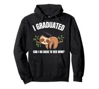 I Graduated Can I Go Back To Bed Now Shirt Funny Sloth Felpa con Cappuccio