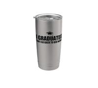 I GRADUATED ORA POSSO TORNARE A LETTO Divertente Graduate Cap Meme Bicchiere termico in acciaio inox doppia parete