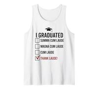 I GRADUATO Summa Cum LAUDE Grazie Il Signore! Divertente Grad Meme Canotta