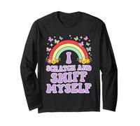 I GRAFO E Sniff Myself Divertente Adulto Umorismo Arcobaleno Maglia a Manica