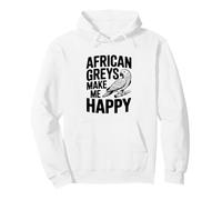 I Grigi africani Mi Rendono Felice, Amanti dei pappagalli Felpa con Cappuccio