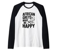 I Grigi africani Mi Rendono Felice, Amanti dei pappagalli Maglia con Maniche Raglan