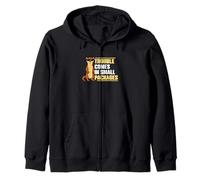 I guai arrivano in Piccoli Pacchetti Divertenti donnole Proprietari di donnole Felpa con Cappuccio