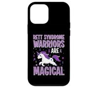 I guerrieri della sindrome di Rett sono magici unicorni con nastro viola Custodia per iPhone 12 mini