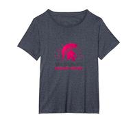 I guerrieri Indossano Il Rosa: consapevolezza del Cancro al Seno con elmetto Spartano, Maglietta, Donna Plus-Size, Pervinca, 3X