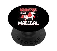 I guerrieri sono magici, unicorno della consapevolezza della sindrome di Long Q-T PopSockets PopGrip Adesivo