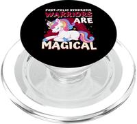I guerrieri sono un unicorno magico per la consapevolezza della sindrome post-polio PopSockets PopGrip per MagSafe