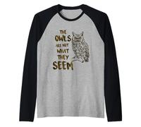 I Gufi Non Sono Quello Che sembrano, Regalo per Amanti dei Gufi Maglia con Maniche Raglan