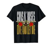 I Guns N' Roses Ufficiali dal Vivo e Lascia Morire Maglietta, Uomo, Nero, S
