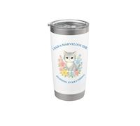 I Had A Marvelous Time Ruining Everything Simpatico Gatto Divertente Bicchiere termico in acciaio inox doppia parete