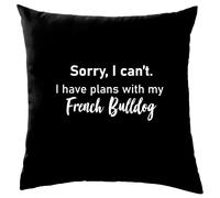 I Hanno Piani Con My Bulldog Francese - Cuscino - Cane Animale Domestico Bull