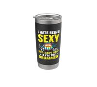 I Hate Being Sexy But I Can't Help It I'm The Drummer Bicchiere termico in acciaio inox doppia parete