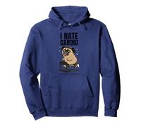 I Hate Cardio Pug Felpa con Cappuccio